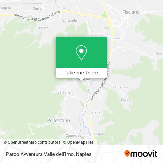 Parco Avventura Valle dell'Irno map