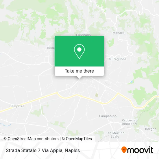 Strada Statale 7 Via Appia map