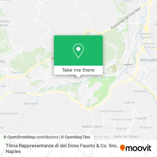 Tilma Rappresentanze di del Dono Fausto & Co. Snc map