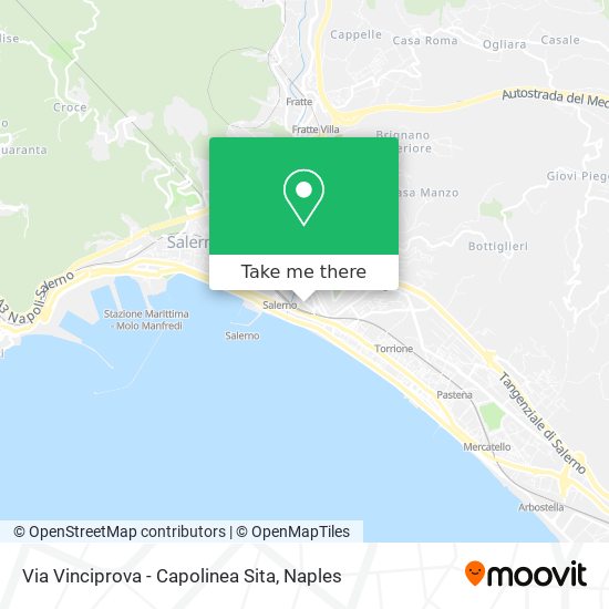 Via Vinciprova - Capolinea Sita map