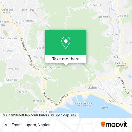 Via Fossa Lupara map