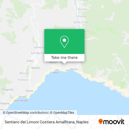 Sentiero dei Limoni Costiera Amalfitana map