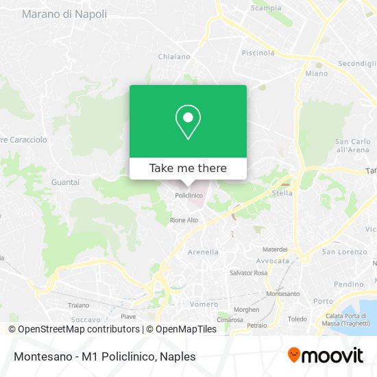 Montesano - M1 Policlinico map