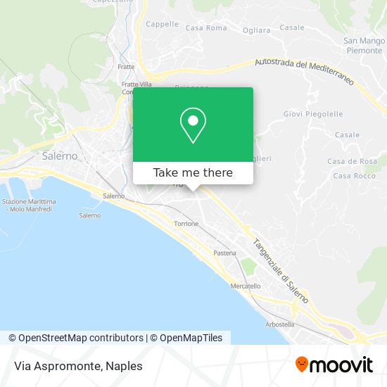 Via Aspromonte map