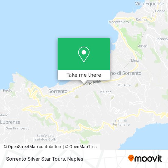 Sorrento Silver Star Tours map