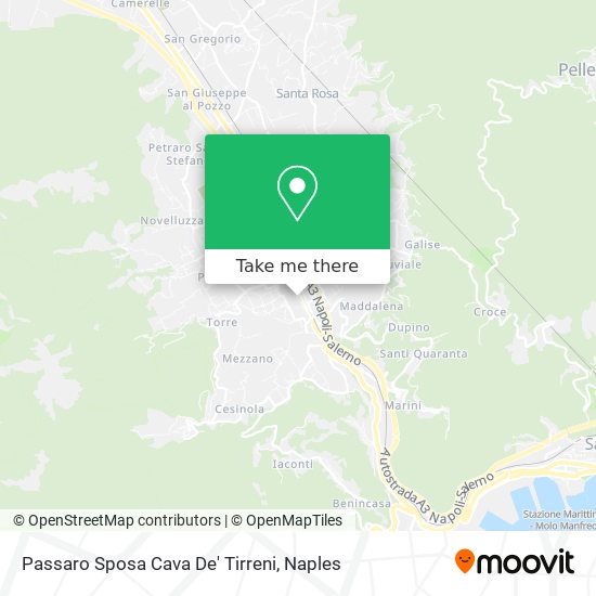 Passaro Sposa Cava De' Tirreni map