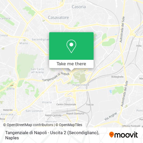 Tangenziale di Napoli - Uscita 2 (Secondigliano) map