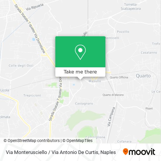 Via Monterusciello / Via Antonio De Curtis map