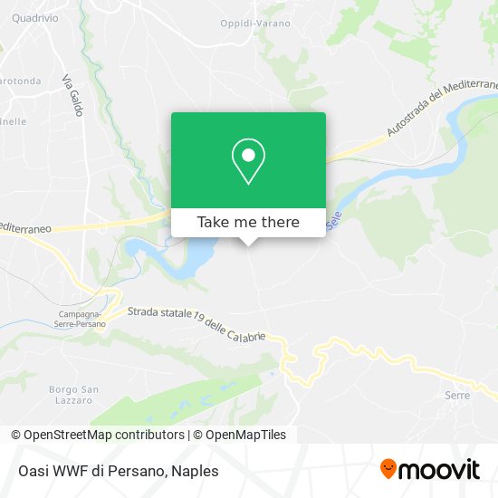 Oasi WWF di Persano map