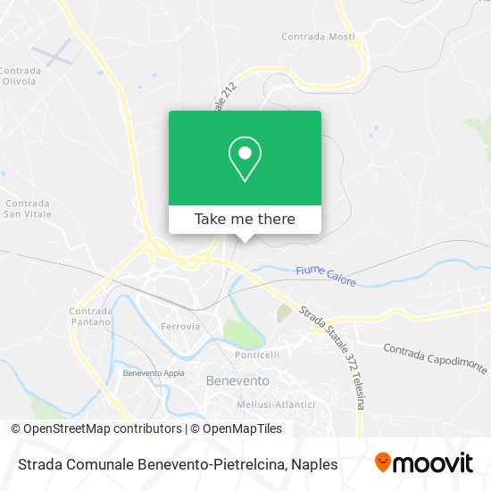 Strada Comunale Benevento-Pietrelcina map