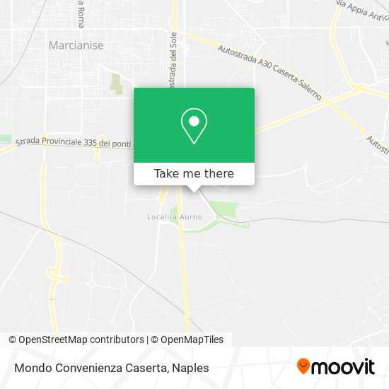 Mondo Convenienza Caserta map