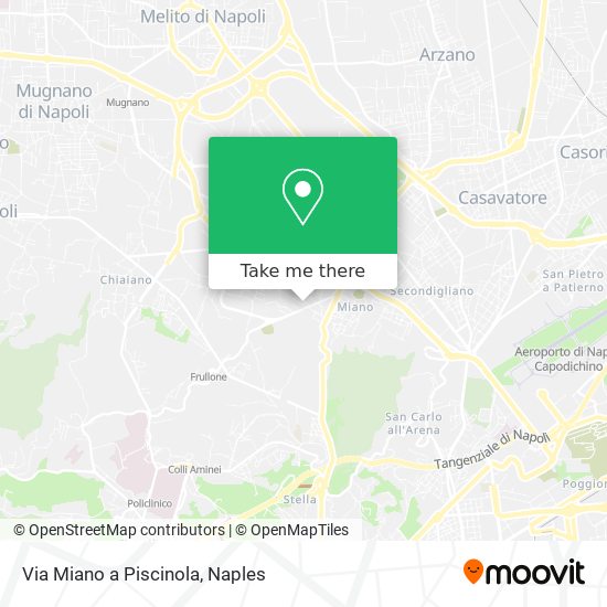 Via Miano a Piscinola map