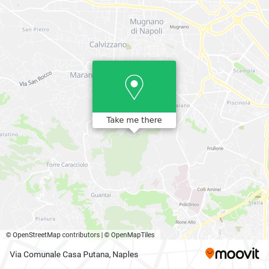 Via Comunale Casa Putana map
