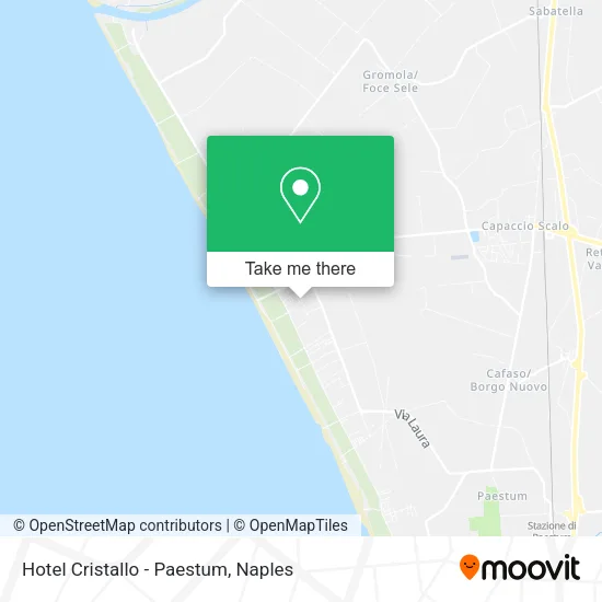 Hotel Cristallo - Paestum map