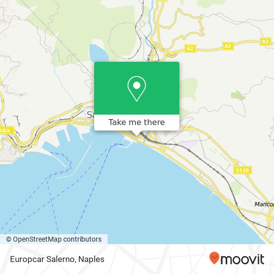 Europcar Salerno map