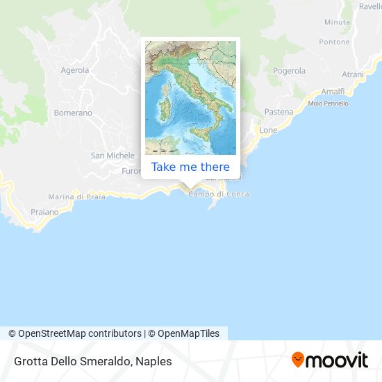 Grotta Dello Smeraldo map