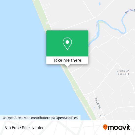 Via Foce Sele map