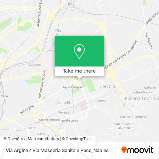 Via Argine / Via Masseria Sanità e Pace map