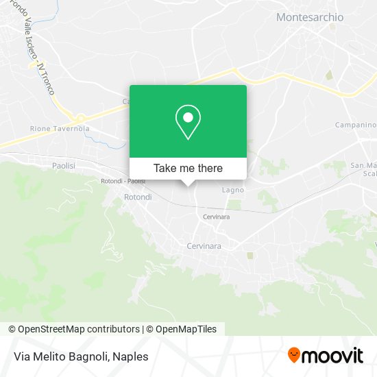 Via Melito Bagnoli map