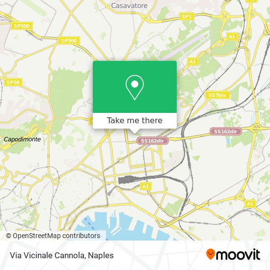 Via Vicinale Cannola map
