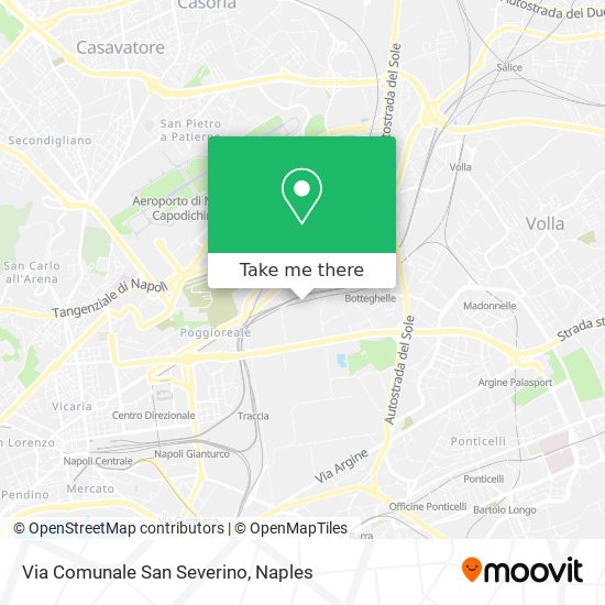 Via Comunale San Severino map
