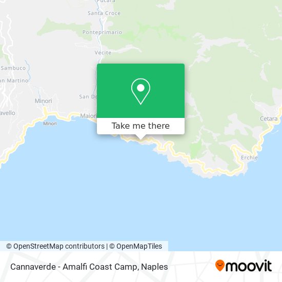 Cannaverde - Amalfi Coast Camp map