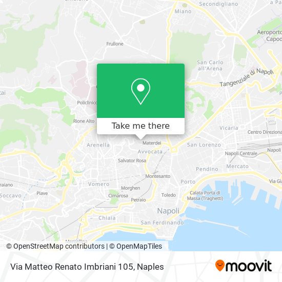 Via Matteo Renato Imbriani 105 map