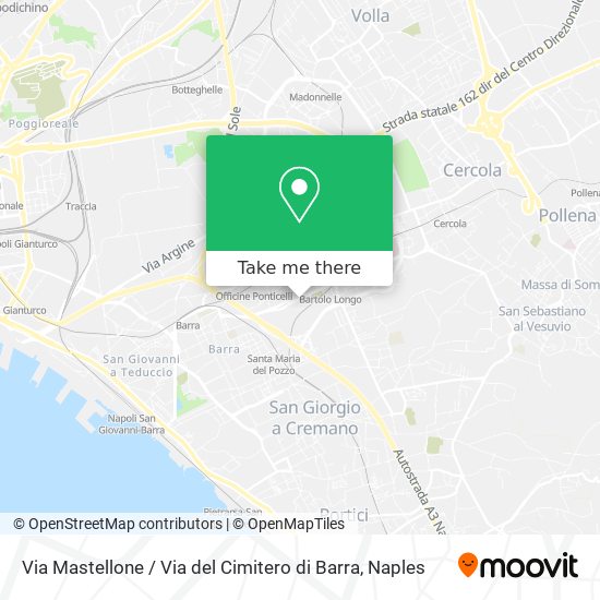 Via Mastellone / Via del Cimitero di Barra map