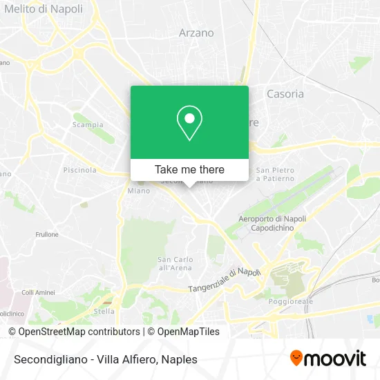 Secondigliano - Villa Alfiero map