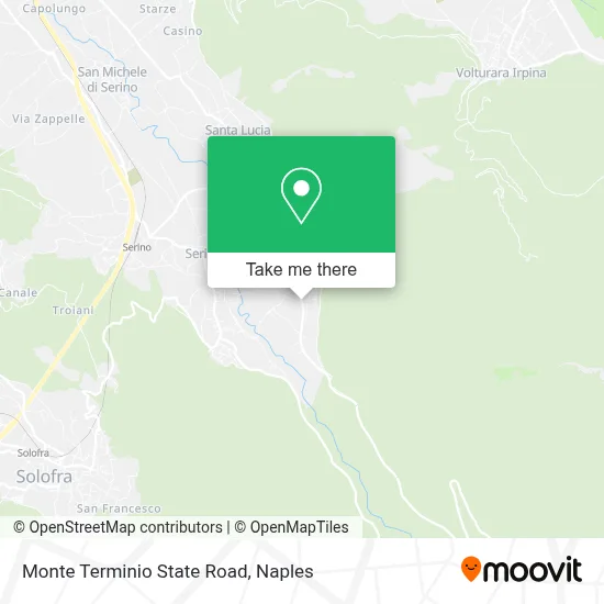 Monte Terminio State Road map