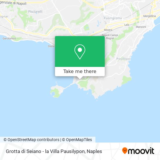 Grotta di Seiano - la Villa Pausilypon map