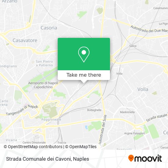 Strada Comunale dei Cavoni map