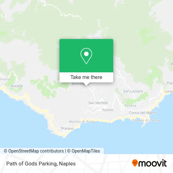 Path of Gods Parking map