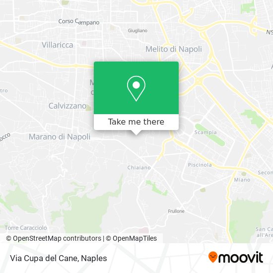 Via Cupa del Cane map