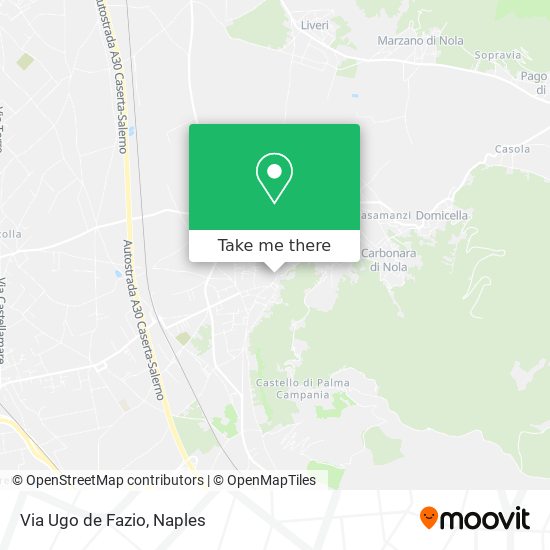 Via Ugo de Fazio map