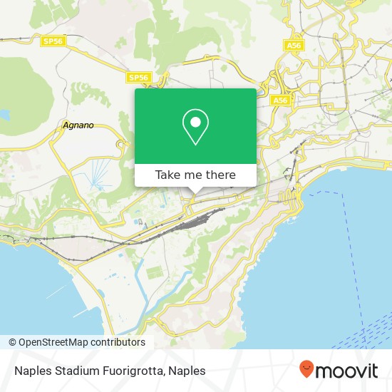 Naples Stadium Fuorigrotta map