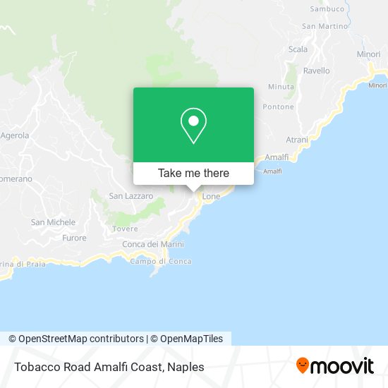 Tobacco Road Amalfi Coast map