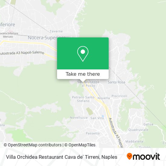 Villa Orchidea Restaurant Cava de' Tirreni map