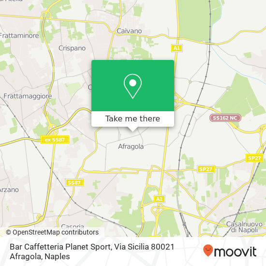 Bar Caffetteria Planet Sport, Via Sicilia 80021 Afragola map