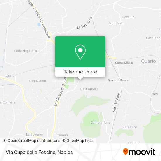 Via Cupa delle Fescine map