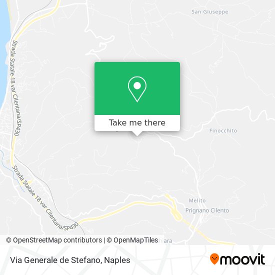 Via Generale de Stefano map