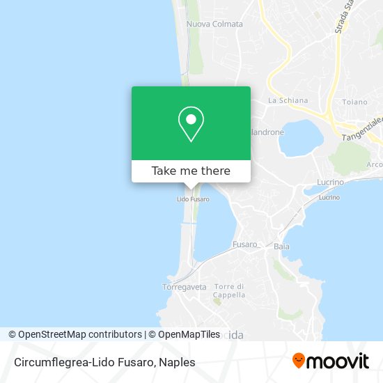 Circumflegrea-Lido Fusaro map