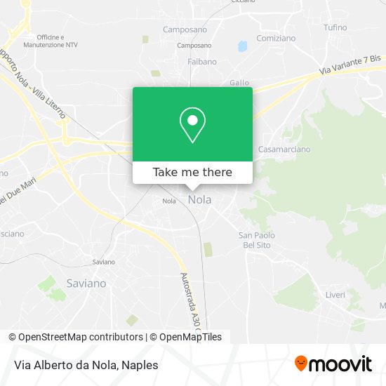 Via Alberto da Nola map