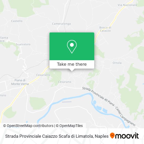 Strada Provinciale Caiazzo Scafa di Limatola map