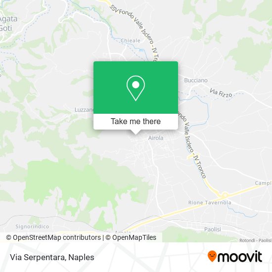 Via Serpentara map