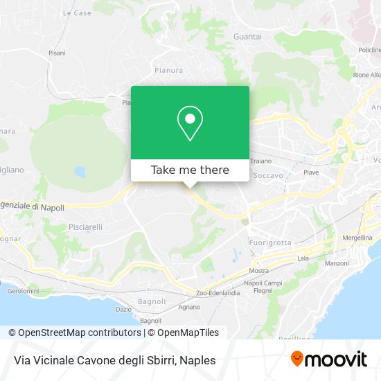 Via Vicinale Cavone degli Sbirri map