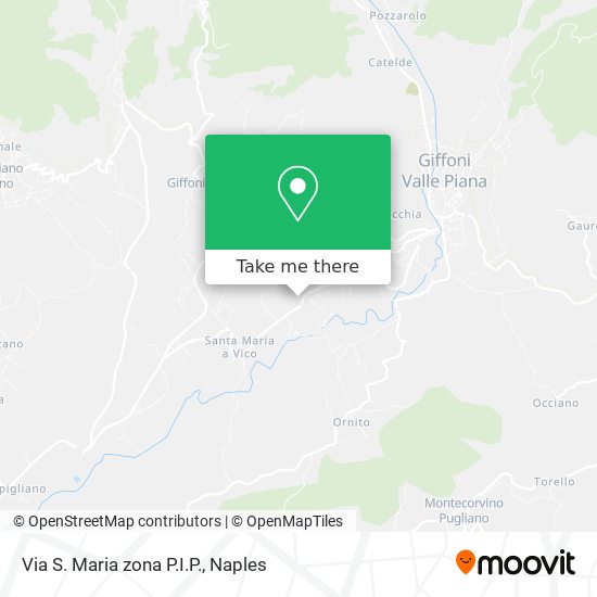 Via S. Maria zona P.I.P. map