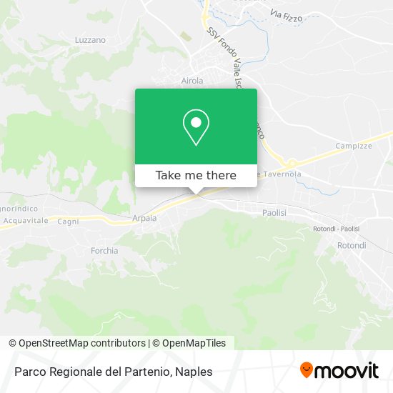 Parco Regionale del Partenio map