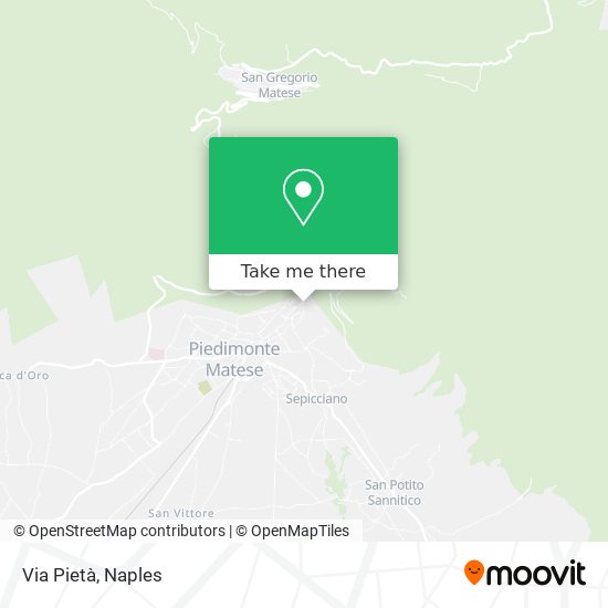 Via Pietà map