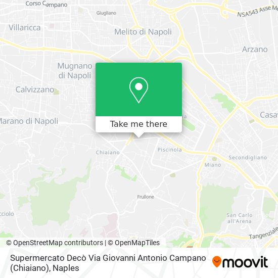 Supermercato Decò Via Giovanni Antonio Campano (Chiaiano) map